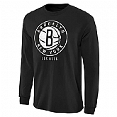 Brooklyn Nets Noches Enebea Long Sleeve WEM T-Shirt - Black,baseball caps,new era cap wholesale,wholesale hats